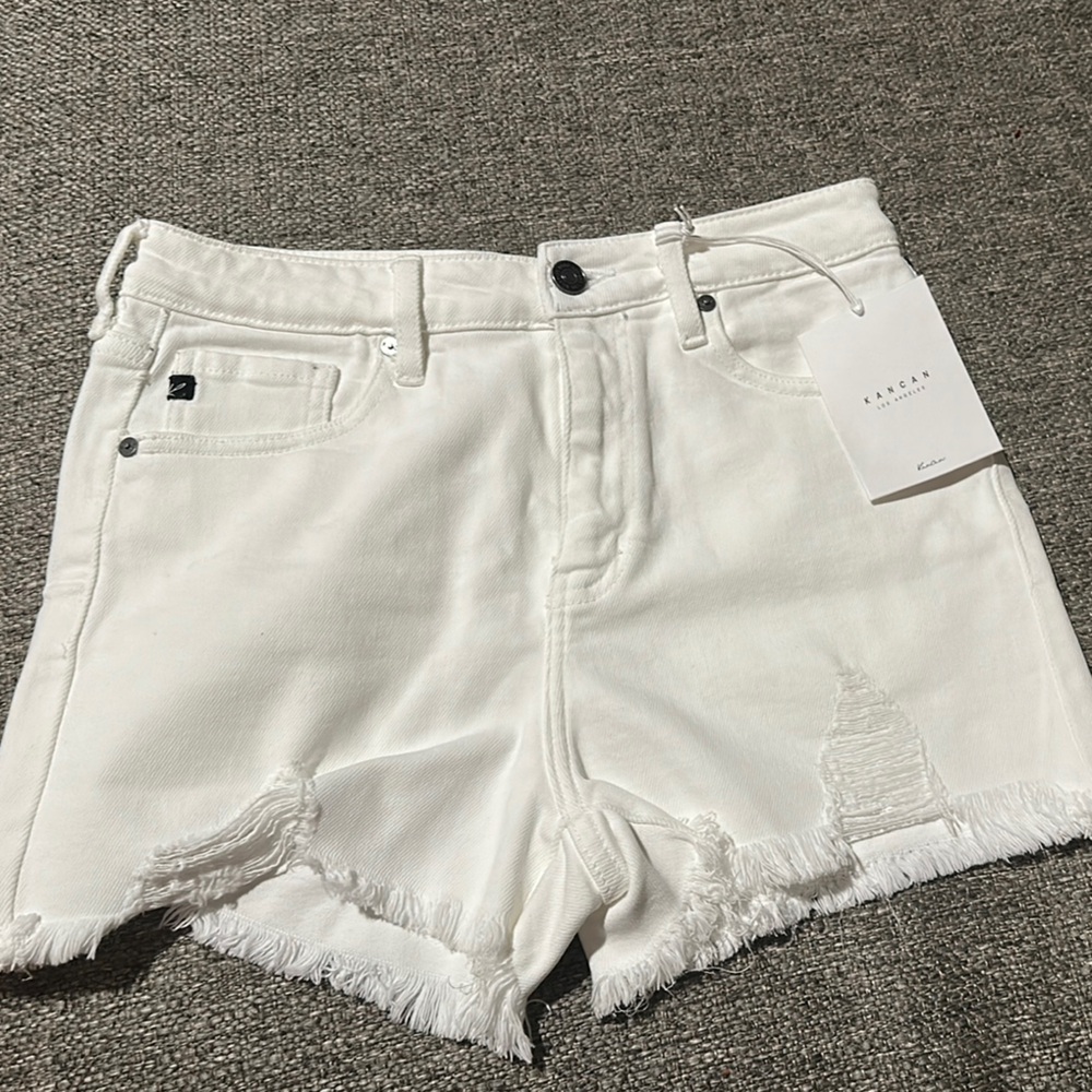 KanCan White Jean Shorts Classic Denim Style